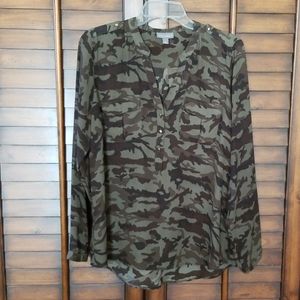 Camo tunic blouse L